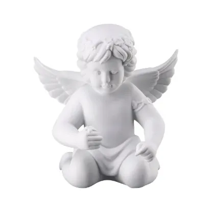 Imagen de Angel grande con flores en aro